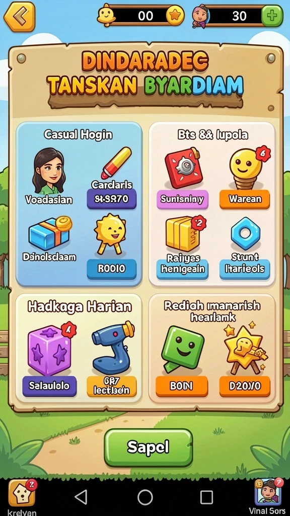 Berbagai level permainan yang beragam dan menantang.