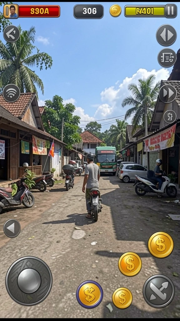Gambar ketiga memperlihatkan grafis menakjubkan dari dunia fantasi.