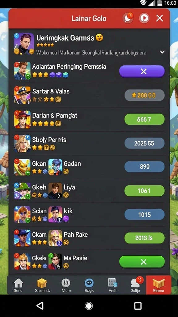 Tampilan level baru yang menantang dan penuh warna.