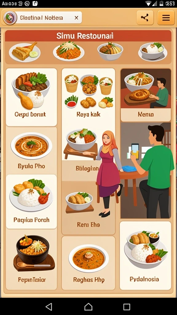 Tampilan antarmuka aplikasi yang modern dan menarik.