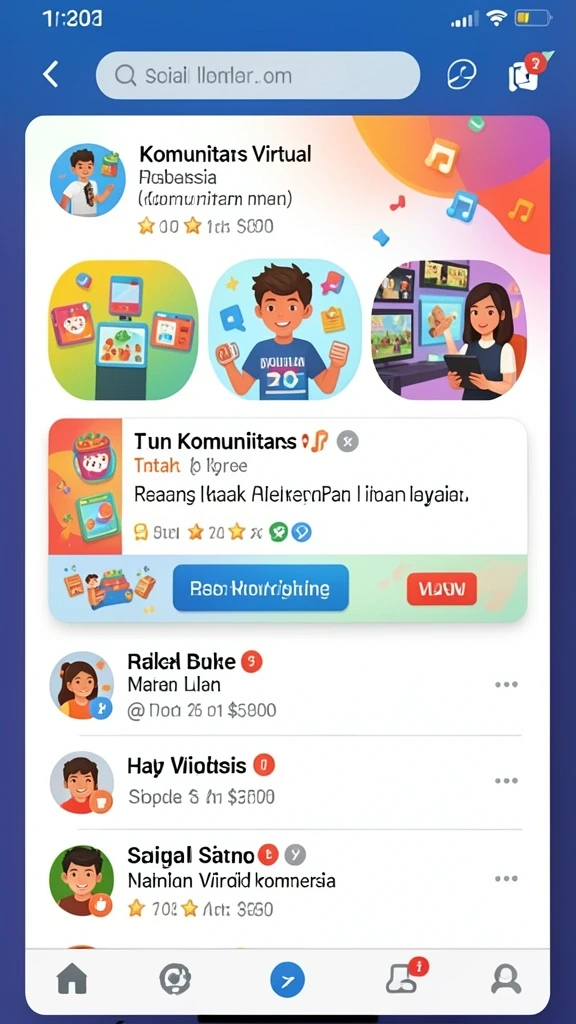 Grafis yang cerah dan penuh warna menarik perhatian.