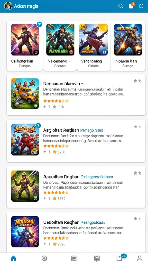 Beragam pilihan permainan yang bisa dipilih sesuai selera.